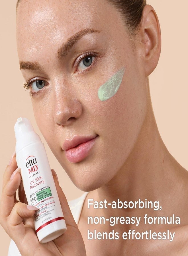 ايتا ام دي واقي الشمس EltaMD UV Skin Recovery Green Tint المعدني بالكامل، يقلل الاحمرار، مناسب للبشرة الحساسة، عامل حماية من الشمس SPF 50 - Image 4